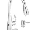 Moen Essie Chrome MotionSense Wave One-Handle Touchless Kitchen Faucet with Pulldown Sprayer and Soap Dispenser, 87014EWC