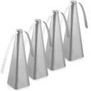 Treva Chemical Free Bug Fan, Fly Deterrent with Holographic Blades to Clear Bugs, Mosquitoes, and Flies, Battery Powered Fly Fan, Silver (1 Pack)