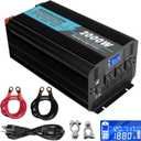 New Upgrade 2000W Primary Sump Pump Battery Backup System, Auto Switches for Continuous Sump Pump Operation, LCD Display, Dual Cooling Fans Ultimate Quiet Home Defender (Upgrade 2000W LCD-Black)