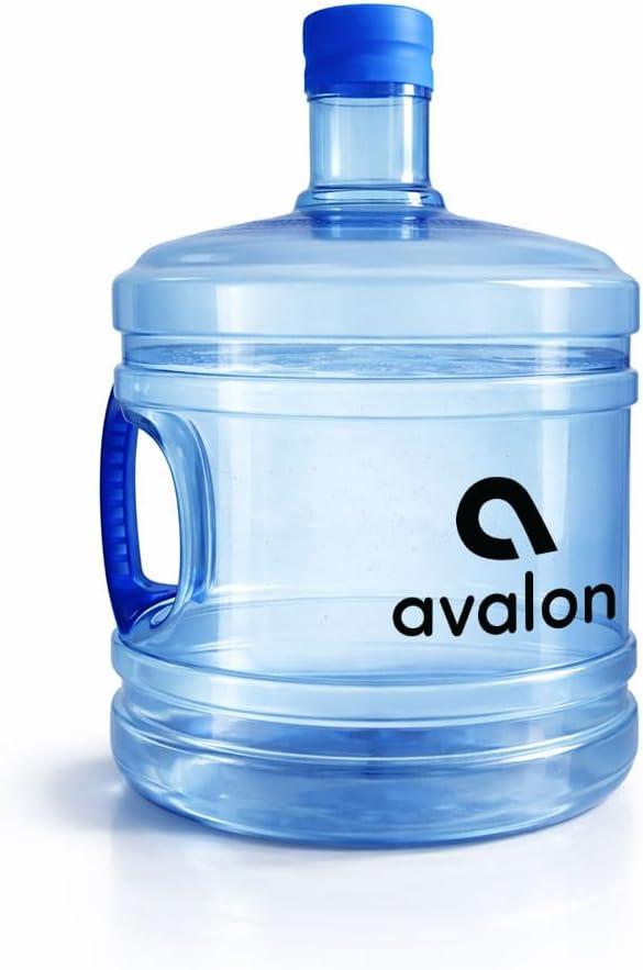 Avalon BPA Free 3 Gallon Reusable Water Bottle Container, FDA Approved, with Carry Handle Fits All Branded Water Dispensers, Lid Included