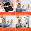 Picture Hanging Tool with Level Gucwrocy Level Ruler Picture Hanging Tool Precision Marking Alignment Ruler for Photo Frames Wall Decor Mirrors ABS Wall Friendly DIY Hanger