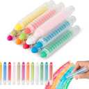 Dustless Chalk for Kids,Non-toxic 12 Colored Sidewalk Chalk With Holder for Kids, Washable Toddlers Chalks for Blackboard Drawing Writing-christmas gifts for grandkids
