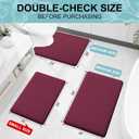 Smiry Memory Foam Bath Mat 24x16, Extra Soft and Absorbent Bathroom Mats, Non Slip Washable Carpet for Floor, Shower and Tub, Burgundy 2pc