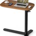 30" Large Overbed Table with Wheels Adjustable Height Ideal Bedside Table for Home Medical Use - Rolling Table for Hospital - Over Bed Desk, Versatile Bedside, Lap Desk, Laptop Stand, Black Walnut