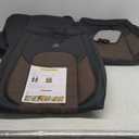 YWZQ Full Set Car Seat Covers for GMC Sierra 1500/ 2500/ 3500 Denali SLT AT4 AT4X Base Seat Covers 2008-2025, Waterproof Premium Nappa Leather Seat Protectors(Standard 5 Seats/ Black&Coffee)