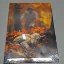 OTOSTAR Jesus and Lamb Canvas Wall Art Jesus Runs for the Lost Sheep In Autumn Forest Picture Wall Art Canvas Print Christian for Living Room Bedroom Church Home Decor - 12 x 16 Inch