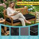 TaiBest Outdoor Bench Cushion, Tufted Patio Seat Pad for Garden Bench, Porch Swing, Indoor/Outoor Furniture (Black, 60X18X5)