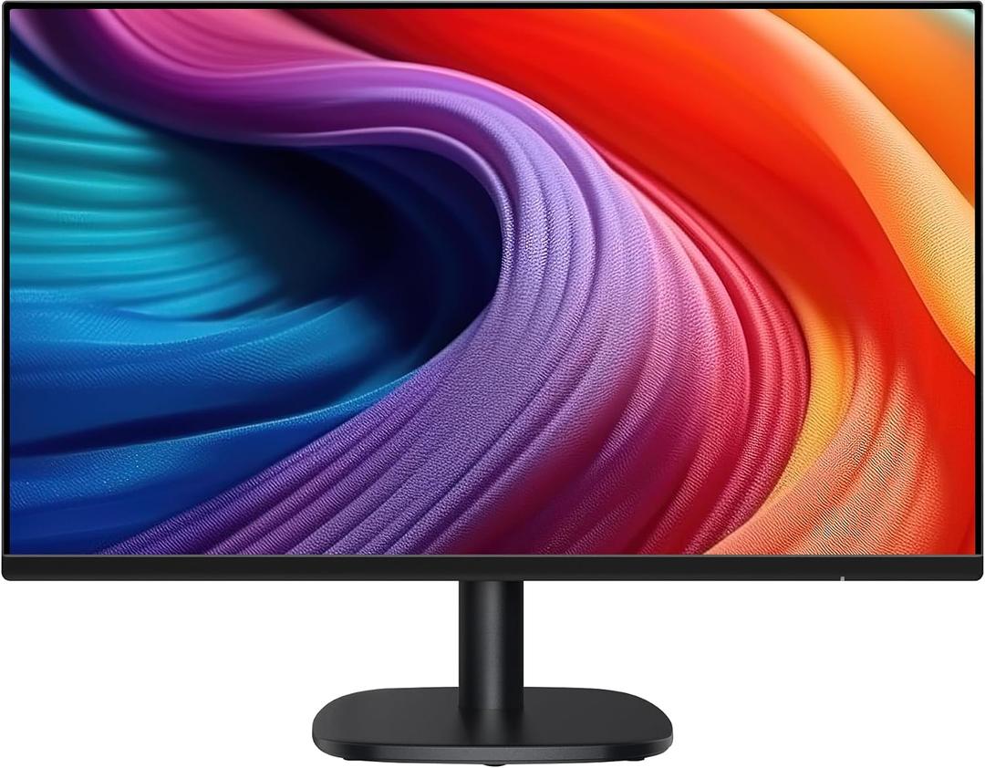 Amazon Basics 24 Inch (23.8 inch viewable) Monitor, Full HD 1080P, Max 100Hz, VESA Mountable, Built-in Speakers, Plug and Play, for Home and Office, Black