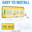 Datanly 6 Pack Clear License Plate Covers Unbreakable Novelty Licenses Plate Protector 12.2"x6.3" Novelty Clear Bubble Protector License Plates Frame for Car Tag, Front and Back with Fastening Screws