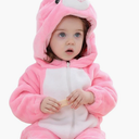 Baby Animal Cosplay Costume Hooded Romper Soft Infant Toddlers Halloween Outfits Winter Autumn Jumpsuit 70/59