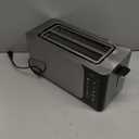 Elite Gourmet ECT5924D SmartToast Digital Long Slot 4 Slice Toaster, 1.5 Wide Slots for Thick Breads & Bagel Function, LED Touch Screen, Countdown Timer, 6 Shades, Stainless Steel (Gloss Black)