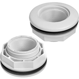 AOIT 2 Pack Replacement SP1023 Inlet Return Fitting for Vinyl Fiberglass, 1-1/2" FIP Inlet Return Fitting fit on-Ground and Above Ground Swimming Pools, Wall Fitting with Locknut and Gaskets