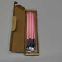 Urtlia Angled Fine Eyeliner Brush， Professional Precision Thin Point Liner Makeup Brushes Set Eye Makeup Tool-Pink (6Pcs)