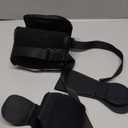 SARISUN Airplane Pillow Combo with Chin Strap, Travel Pillows for Airplanes with Sleep Eye Mask, Plane Pillow for Long Flights, Car Road Trip, 360 Headrest, Stop Bobblehead, Black