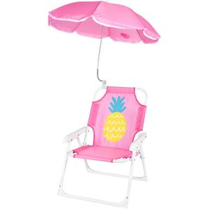 PLULON Kids Beach Chair with Umbrella Folding Lawn and Camping Chair with Summer Shade for Beach, Pool, Travel and Outdoor (for 1-5 Years Old)