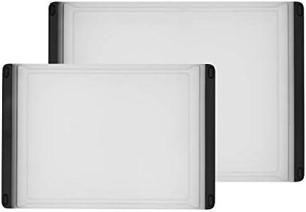 OXO Good Grips 2-Piece Plastic Cutting Board Set (Pack of 1),Clear