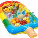 Soulchen 4 ft Inflatable Cooler, Inflatable Pool Bar, Cooler for Parties, Ice Pop Serving Bars Pool Party Drink Holder Colorful Ice Pop Beach Party Drink Float for Summer Luau Hawaiian Birthday