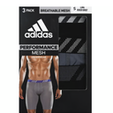 Adidas Small Sport Performance Mesh Long Underwear, Pack of 3, Medium