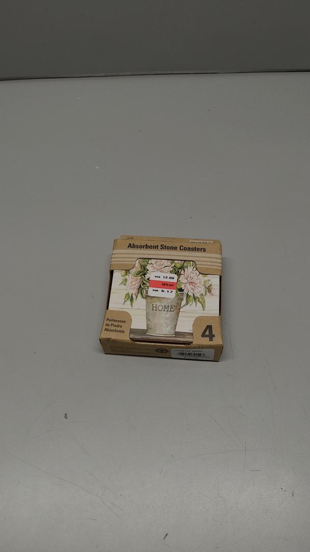 Absorbent Coasters With Natural Cork Backing