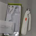 2 in 1 Dog Nail Clippers & Cat Nail Clippers Trimmers for Large Medium Small Dogs Cats Claw Trimmer Quick Sensor and Safety Guard USB Rechargeable Dogs Nail Trimmer with Catcher & 2 LED Lights (White)