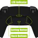 eXtremeRate Back Paddles Programable RISE Remap Kit for PS5 Controller BDM-010 BDM-020, Upgrade Board, Soft Touch Black Redesigned Back Shell, Back Buttons Attachment for PS5 Controller -No Controller