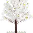 Artificial Cherry Blossom Tree - Handmade White Fake Cherry Blossom Tree Centerpieces for Wedding Party Christmas Garden Indoor & Outdoor