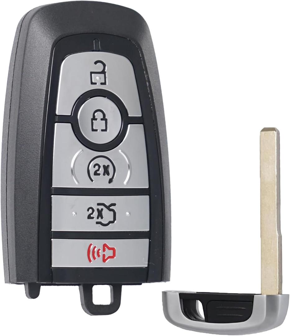 SUPALAND 5Buttons Key Fob Replacement Compatible for Ford Fusion 2017-2021 Mustang 2018-2022 Mustang Cobra 2019-2022 Push Start 5 Button Keyless Entry Remote Start Control M3N-A2C93142600