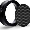 Magnetic 54mm Dosing Funnel & Espresso Puck Screen For Breville Espresso Machine Portafilter (Black)