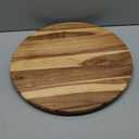 Acacia Wood Lazy Susan Wood Turntable Tray Cabinet Organizer, 16"