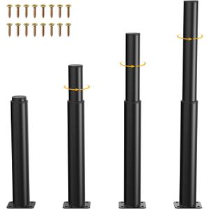 4 PCS Adjustable Furniture Legs,10"-17" Adjustable Metal Height Replacement Support Legs for Table/Bed/Furniture/Cabinet/Couch,Heavy Duty Sofa Cabinet Legs,Legs for Furniture