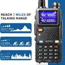 [Chirp Compatible] BAOFENG UV-5G Plus GMRS Handheld Radio, Long Range Rechargeable 5W Two Way Radio, 999 Channels, with NOAA Weather Receiving, 2500mAh Battery USB-C Port, 8" & 15.5" Antennas, 2 Pack