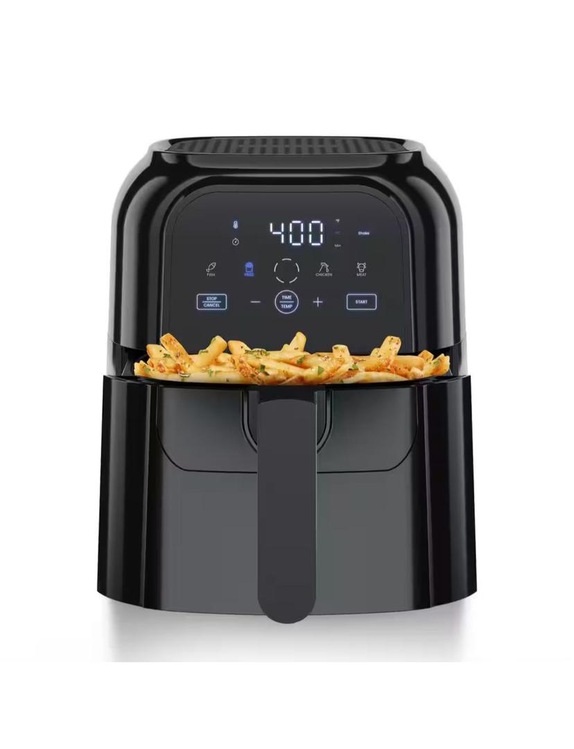 6 Qt. Black Air Fryer with Digital Touch Control
