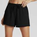 Real Essentials 3 Pack: Womens Ultra-Soft Athletic Lounge Casual Sweat Shorts with Pockets (S)