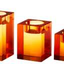 SARO LIFESTYLE Clear Crystal Votive Candle Holder Modern Glass Tealight Holder for Home Dcor, Weddings, Centerpieces, and Events