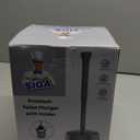 MR.SIGA Toilet Plunger with Holder, Heavy Duty Plunger with Sturdy Handle for Toilet Cleaning, Gray