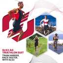 SLS3 Triathlon Suits Mens - Durable Sleeveless Tri Suit Men Triathlon Suit - Lightweight Trisuit with 2 Pockets for Storage (Racing Stripes, Small) 