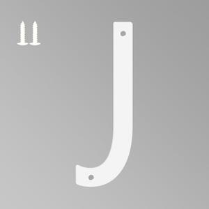 6 Inch White House Numbers for Outside, Metal Letters for Outdoor Signs, Anti-rust Aluminium House Address Letters for Front Door, Office, and Garden Decoration (Letter J)