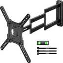 monTEK Long Arm TV Wall Mount for 23-65 Inch TVs, 37 Inch Extension, Swivel and Tilt, Full Motion, VESA 400 x 400mm, Up to 77 lbs