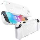 Honghao Switch 2 Case for Nintendo 2 2025, Hard Mecha Style Drop Resistant Nintendo 2 Protective Case, Cool Design Switch 2 Cover Accessories (White)