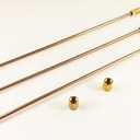 The Stop Shop 1/4 Inch Copper Nickel Brake Lines 16 Inches Long with Inverted Double Flares and Standard (7/16"-24) Tube Nuts Pack of 3
