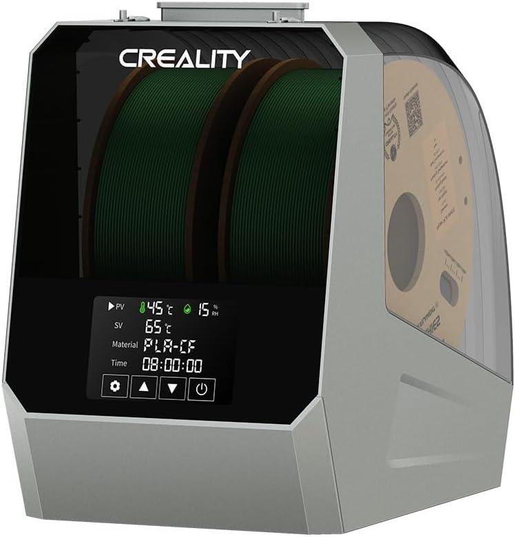 Creality Space Pi Filament Dryer Plus, 2 Spools Filament Storage Box, Double 360 Heating Drying with Fan&Touch Screen, 3D Printer Filament Spool Holder, Dehydrator 1.75/2.85/3mm PLA PETG ABS TPU