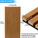 3D Slat Acoustic Wall Panels with Wood Finish Accent, 4 Pack Sound Absorbing Paneling for Studio, Office, Living Room, Bedroom Interior Decor (Natural Walnut, 48''L x 24''W)