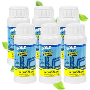Drain Cleaner Powder, Wild Tornado Sink and Drain Cleaner Powerful Pipeline Dredging Agent, Kitchen Unblocker, Powder for Kitchen Toilet6Pcs