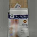 Truform 15-20 mmHg Compression Stockings for Men and Women, Knee High Length, Open Toe, Beige, Large