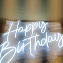Happy Birthday Neon Sign for Backdrop Large Happy Birthday Light Up Sign White Led Sign for Home Company Birthday Party, 21.65"*14.96" (HappyBirthday-21.65"x14.96")