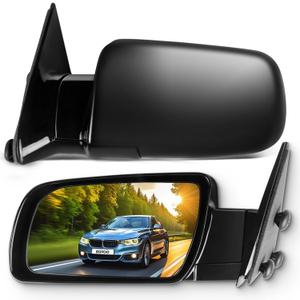 SCITOO Side View Mirrors A Pair of Mirrors Compatible with 1988-1999 For Chevy C1500 C2500 C3500 For Chevy K1500 K2500 K3500 1995-2000 For Chevy Tahoe Manual Folding 15036360