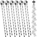 Coume 12 Pcs Chip Display Hanging Merchandise Strip with Hook Potato Snack Bag Display Holder for Store Concession Retail to Increase Organize (Black)