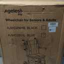 Transport Wheelchair for Adults & Seniors, Blue