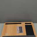 Laptop Tray  Home Office Lap Desk with Built-in Mouse Pad, Wrist Rest & Phone Holder, Portable Laptop Stand with Cushion, Tablet Slot & Carry Handle, Ideal for Bed & Workspaces (Walnut)