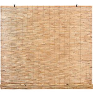 Bamboo Reed Cordless Light-Filtering Shades Manual Roll-Up Reed Window Shades Roman Blinds for Indoor Windows by Forever Bamboo, Made of Natural Reed, 72 in W x 72 in H